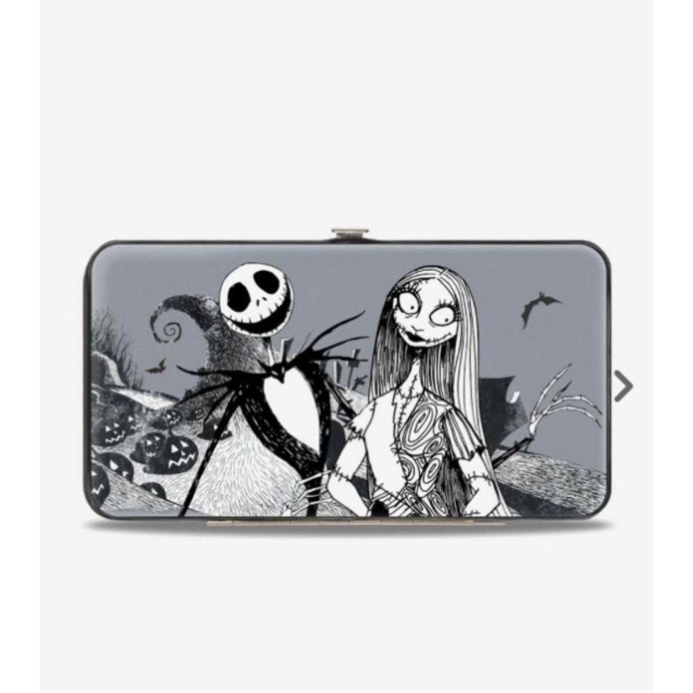 Buckle Down Nightmare Before Christmas Hinged Grayscale Wallet
